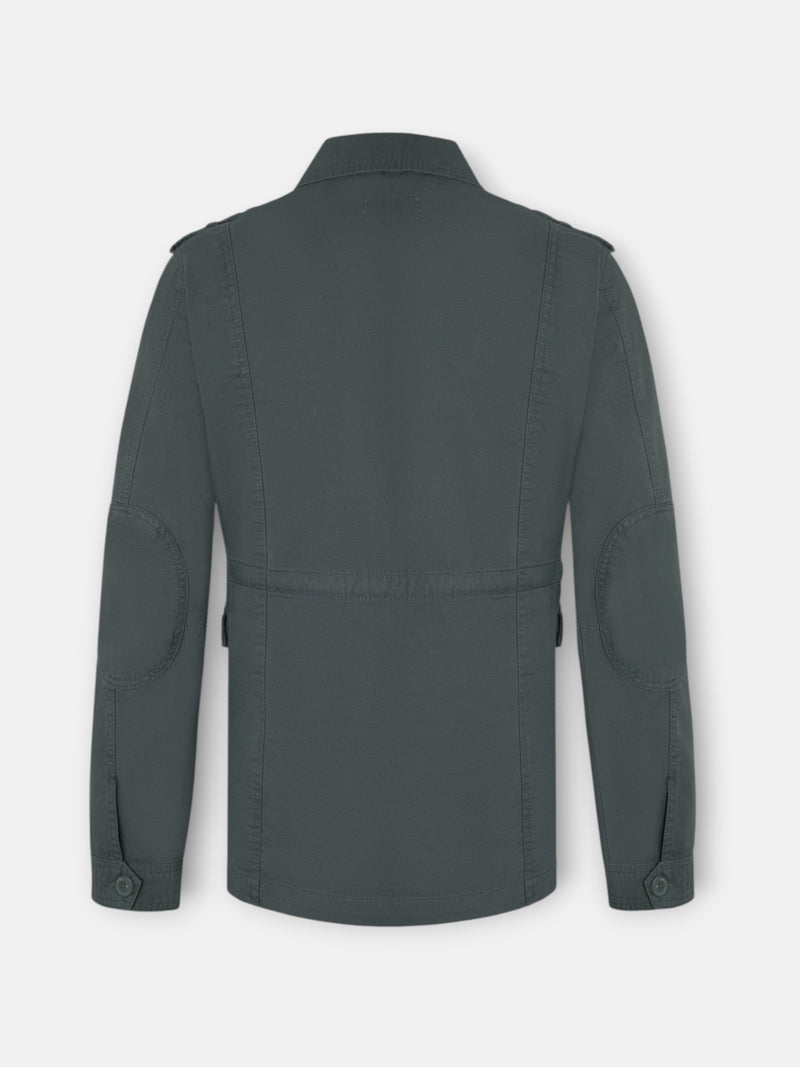 Dark green military jacket