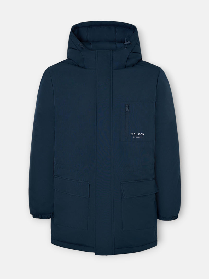 Navy blue anorak with pockets