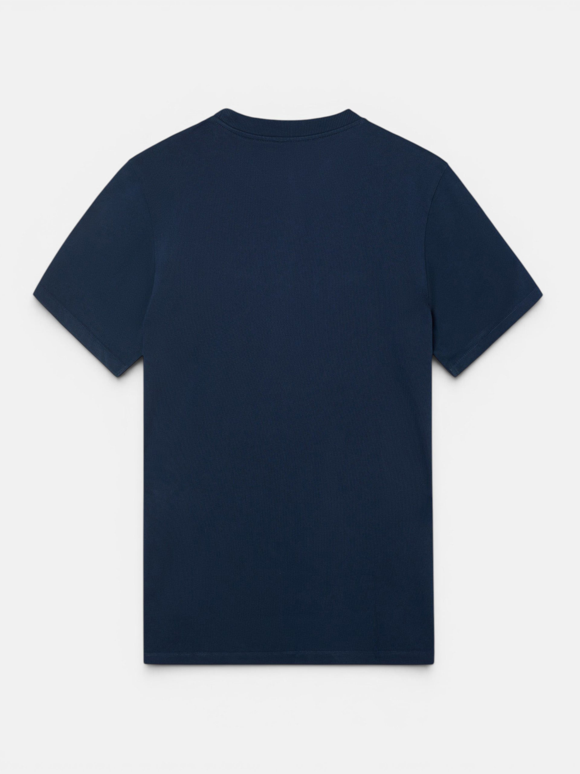Camiseta lisa minilogo parche azul marino