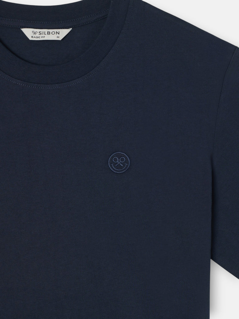 Navy blue smile logo t-shirt