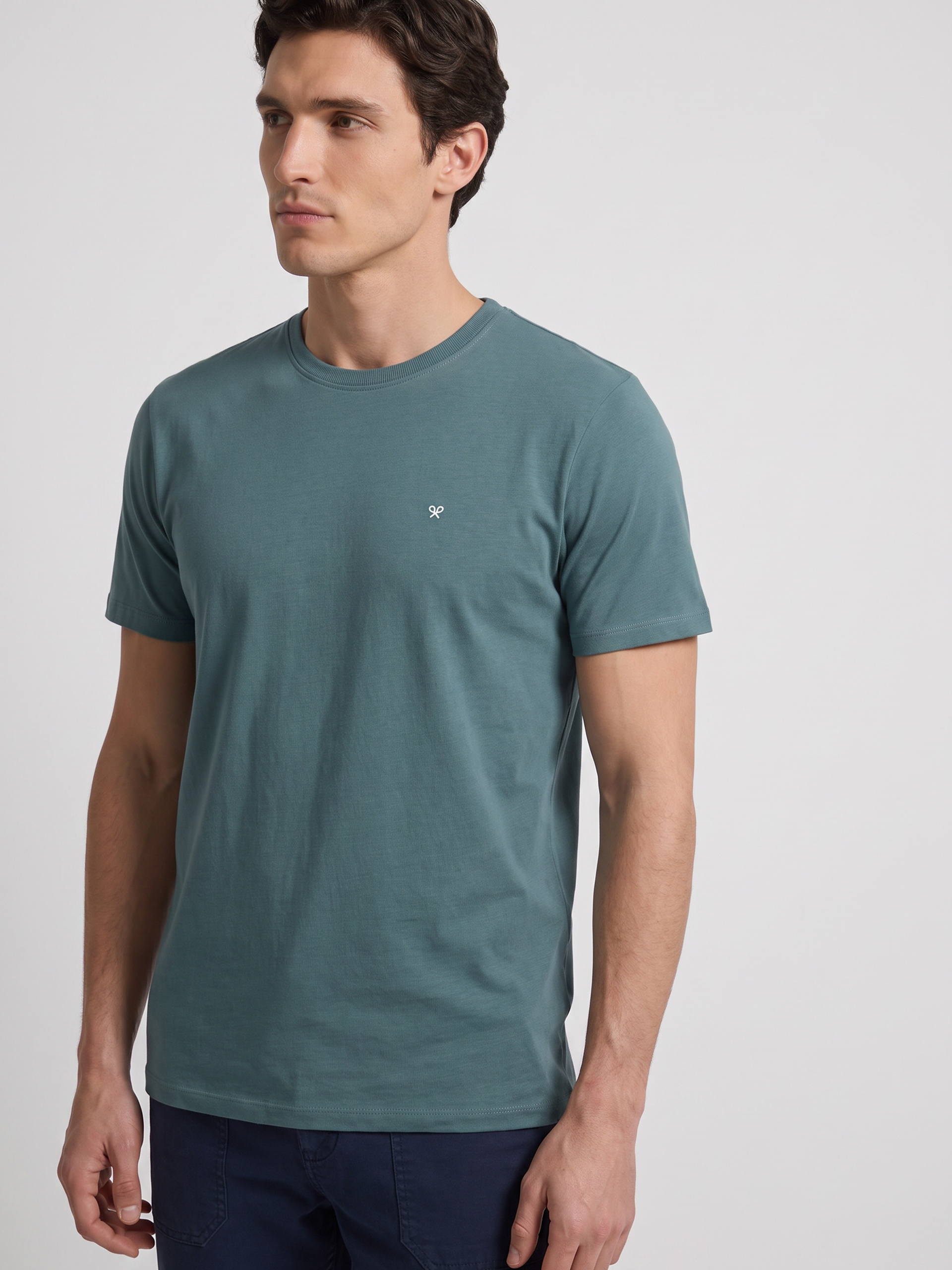 Camisola clássica minilogo verde escuro
