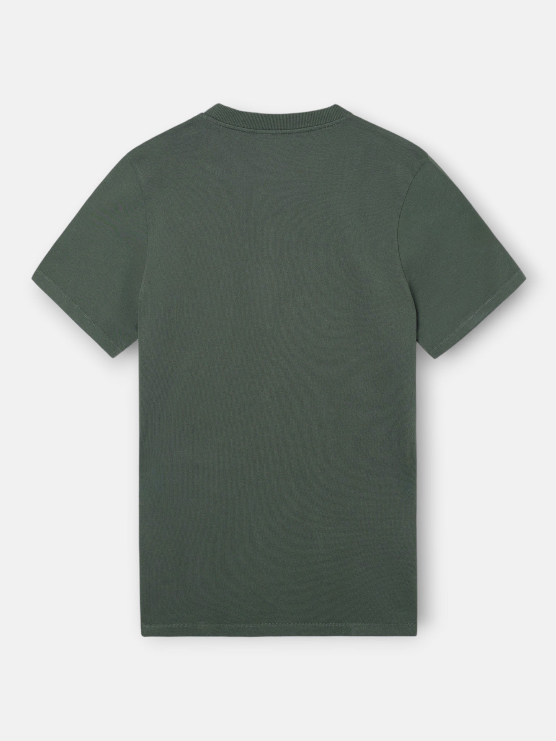 Plain t-shirt with mini logo patch khaki