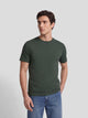 Plain t-shirt with mini logo patch khaki