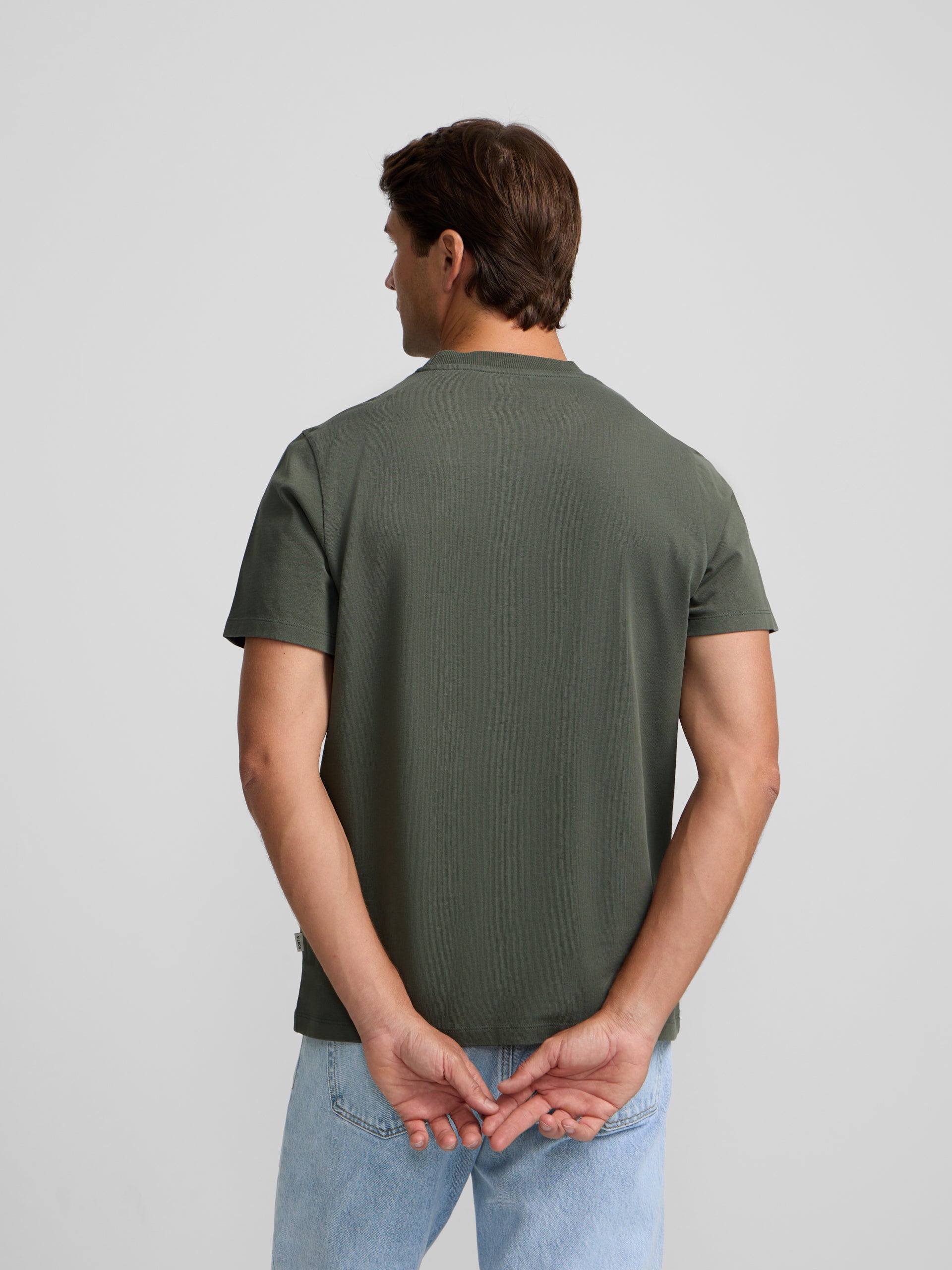 Camiseta silbon patch tono khaki
