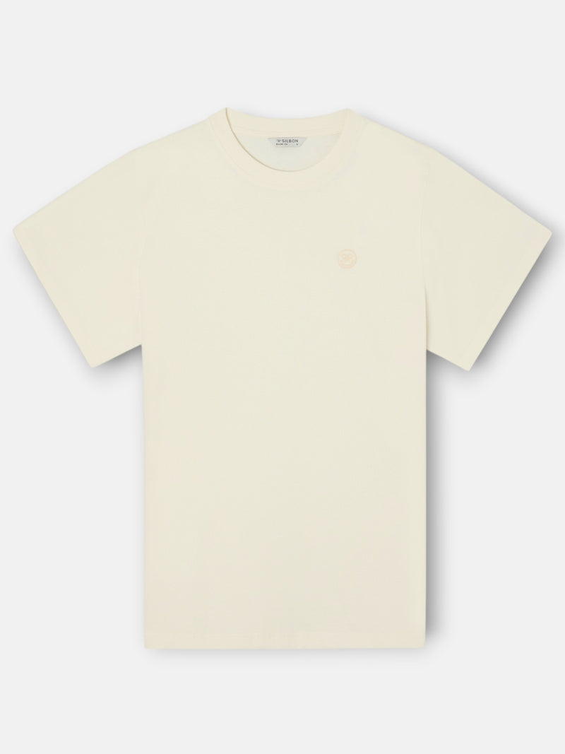 Cream smile logo t-shirt