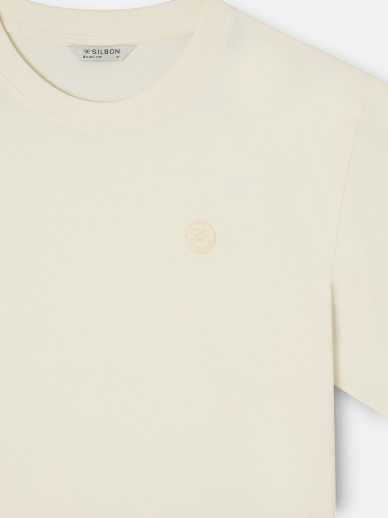 Cream smile logo t-shirt