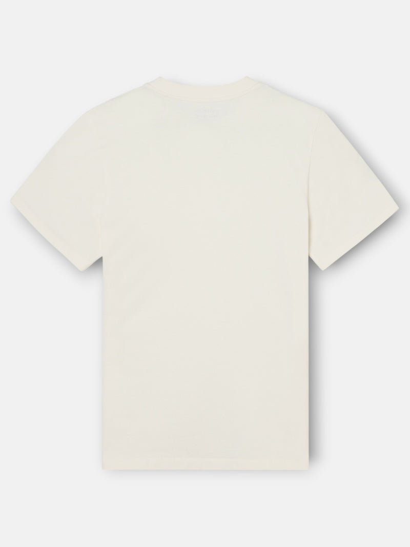 Silbon patch t-shirt in cream tone