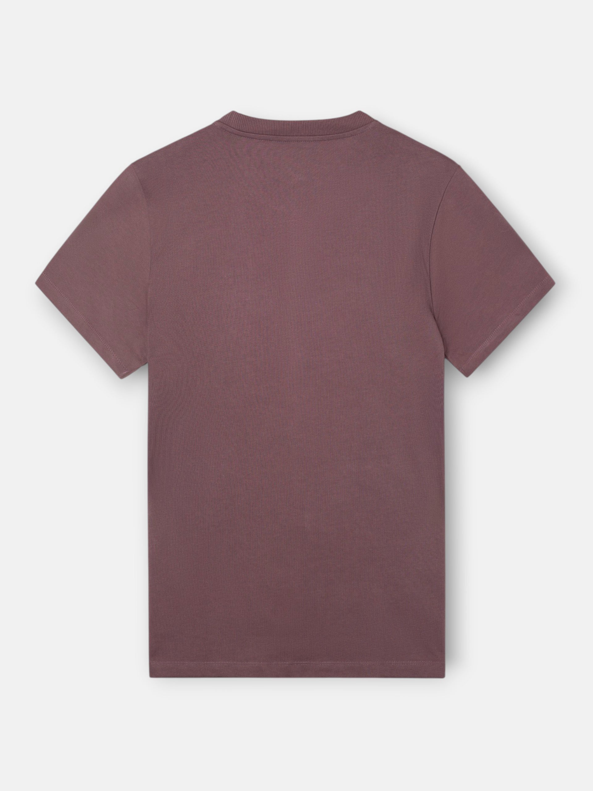 Camiseta lisa minilogo parche burdeos