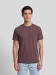 Camiseta lisa minilogo parche burdeos