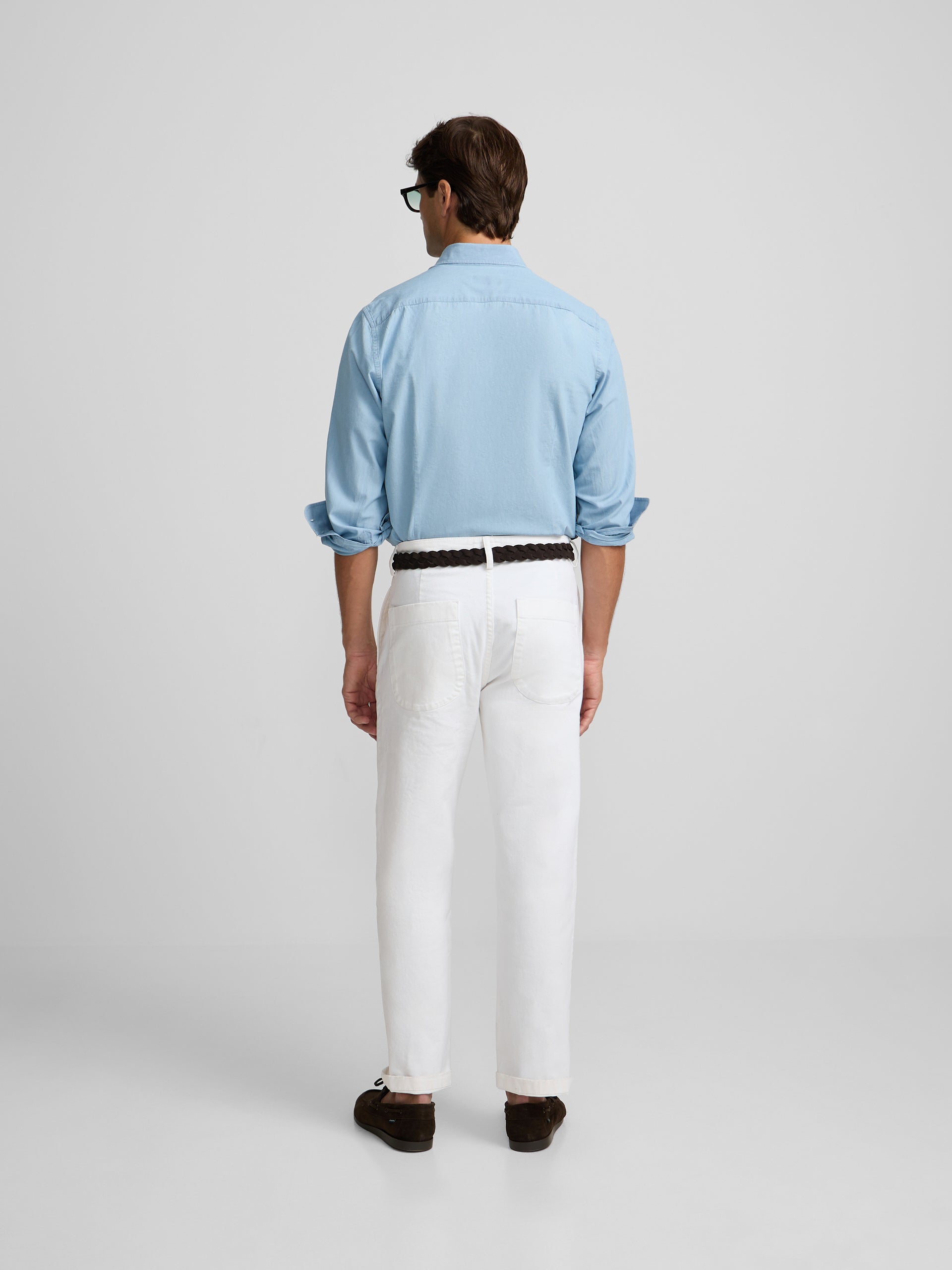 Camisa sport denim azul claro