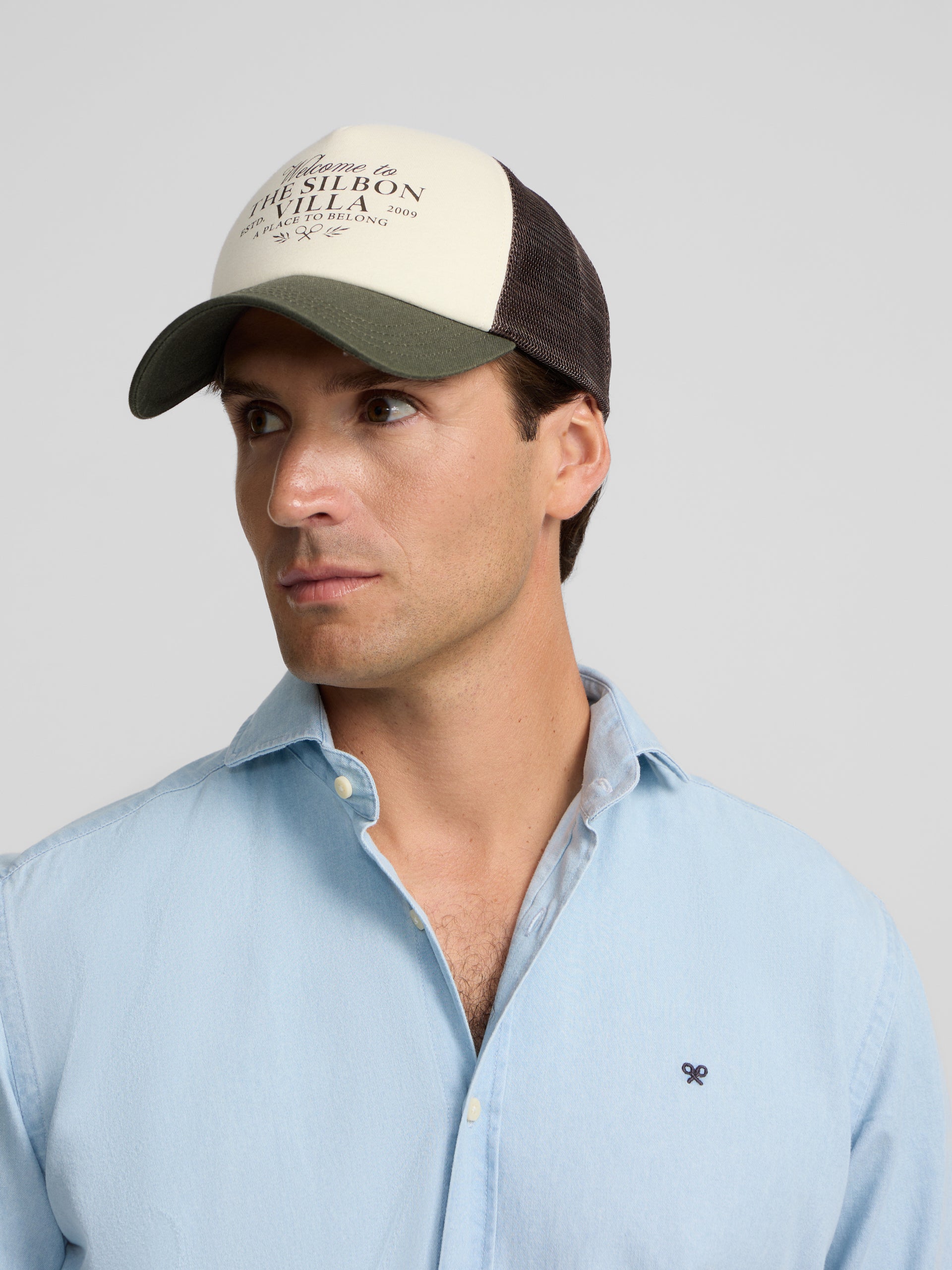 Camisa sport denim cutaway azul claro