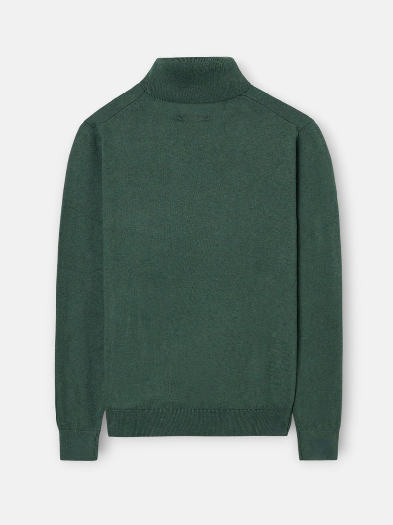 Jersey cuello vuelto verde oscuro