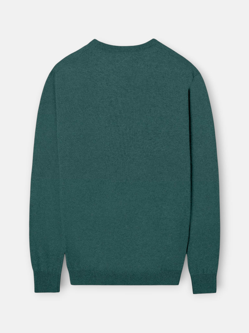 Jersey cuello pico verde petroleo