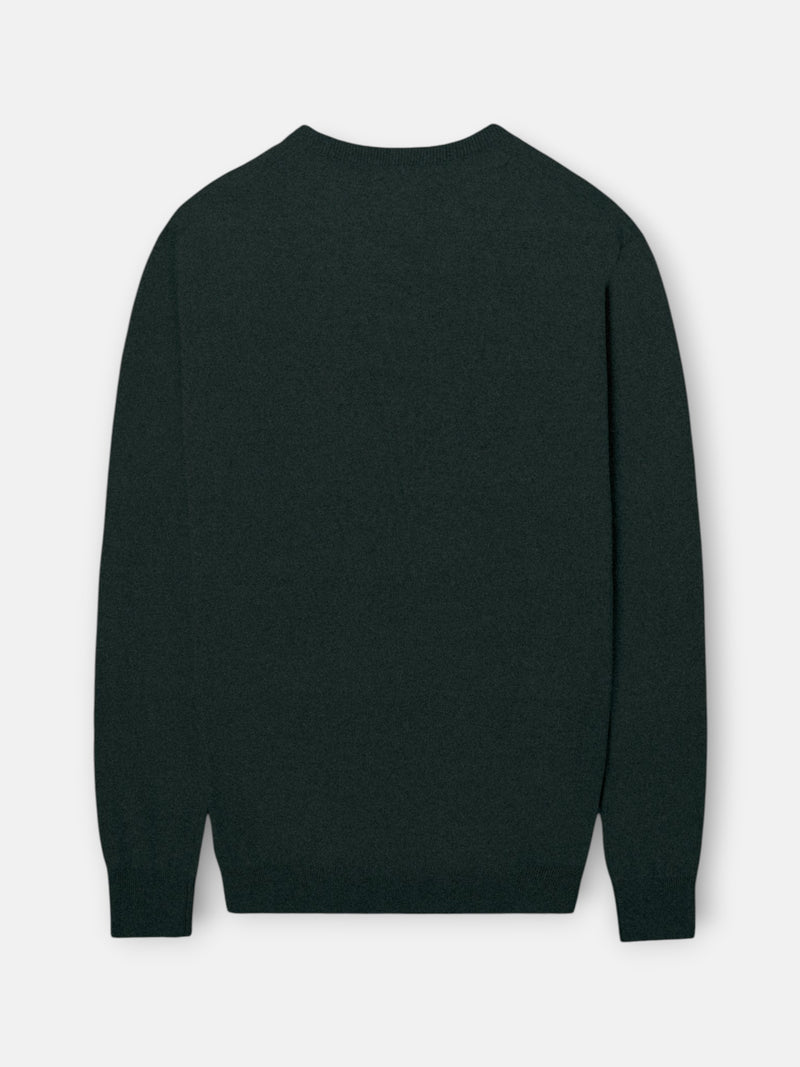 Camisola de decote em V verde