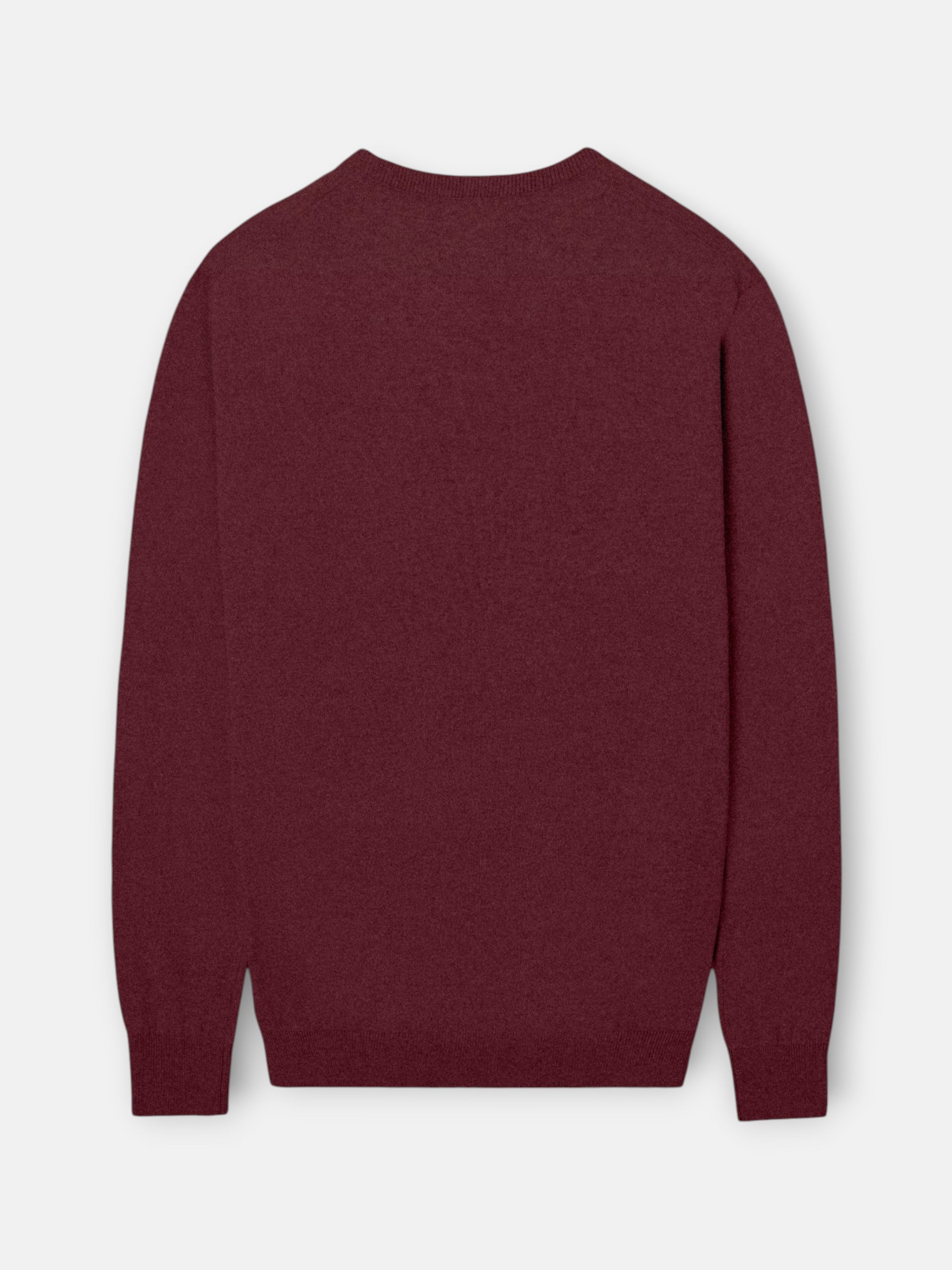 Jersey cuello pico burdeos