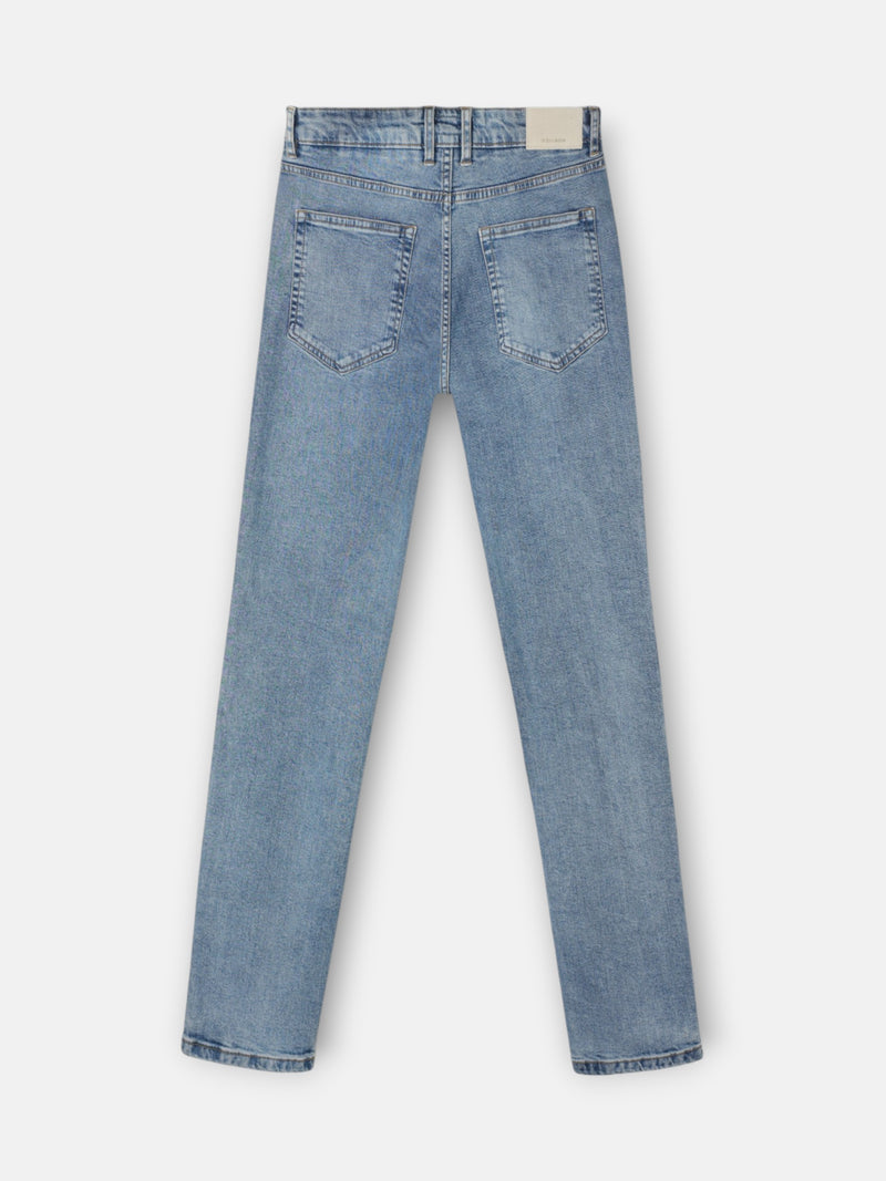 Pantalon de sport en denim bleu moyen