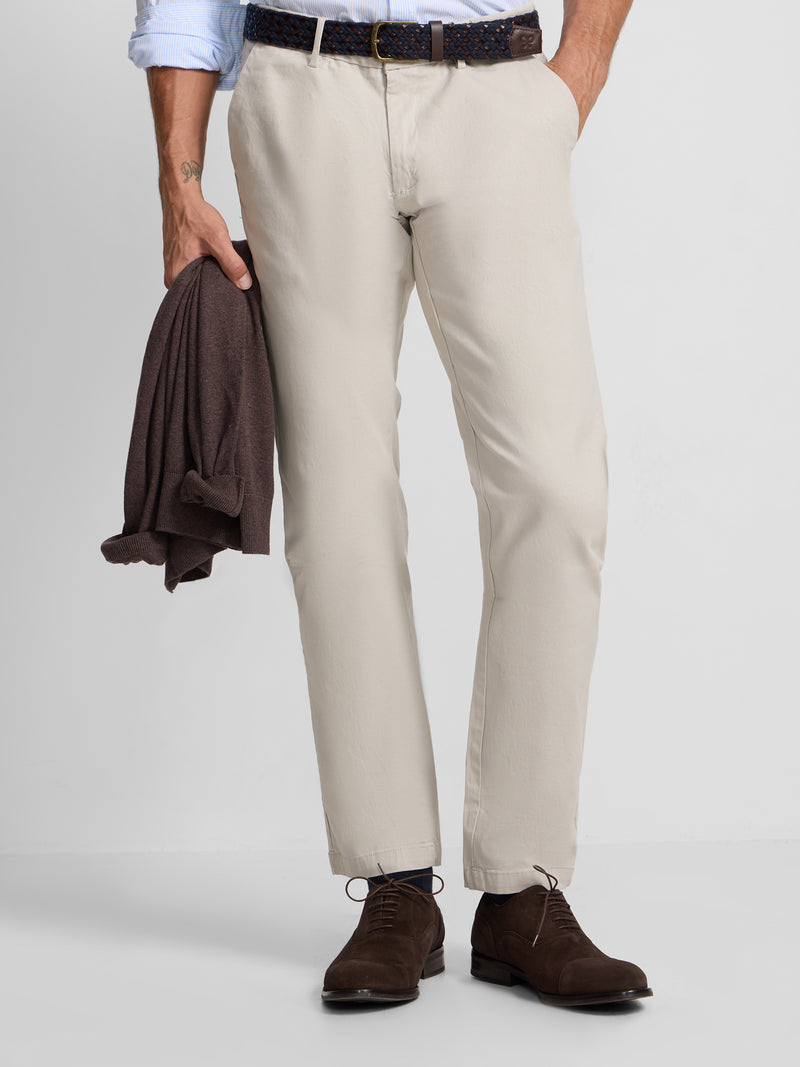 Pantalon sport chino beige