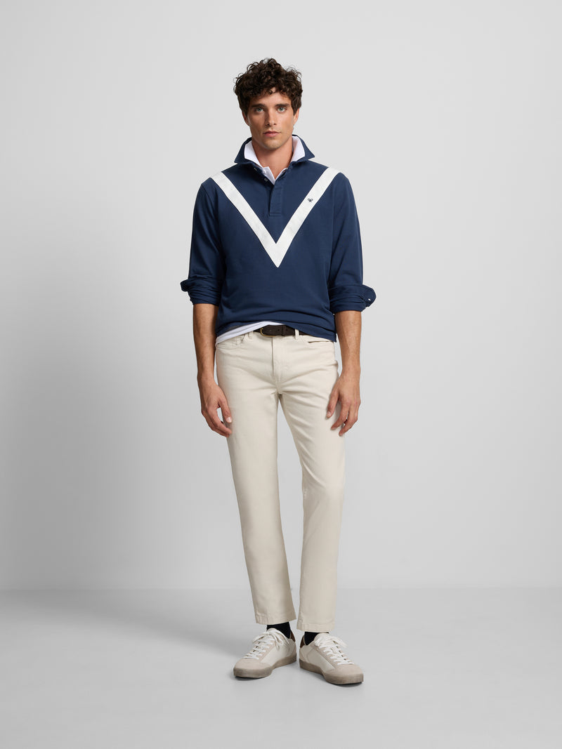 Five-pocket stone sport trousers