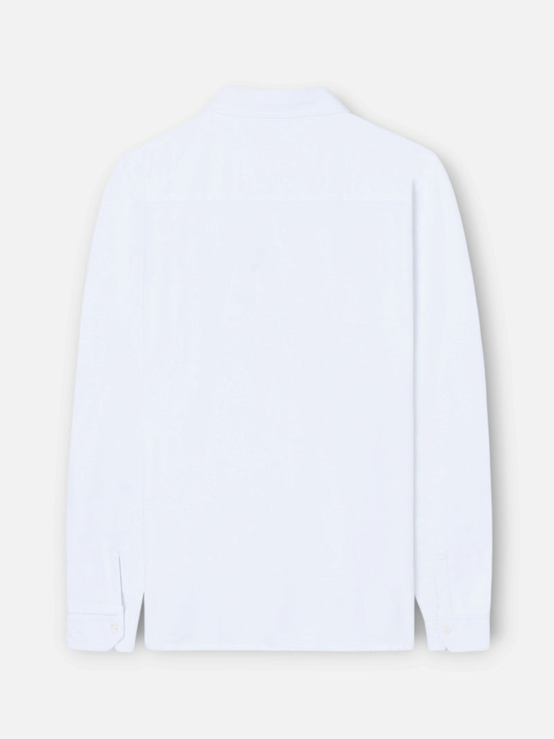 Polo de manga comprida branco