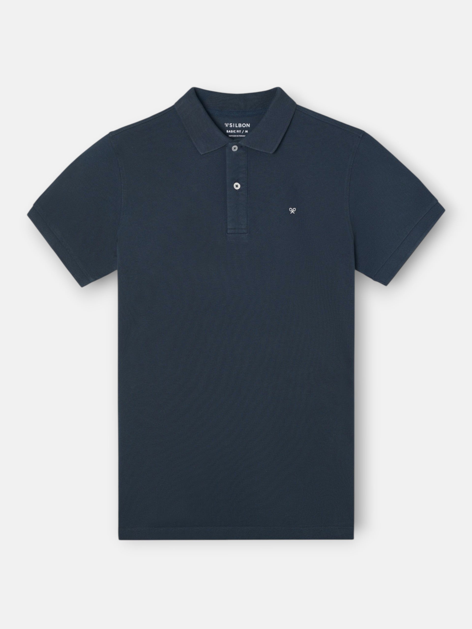 Polo manga corta indigo