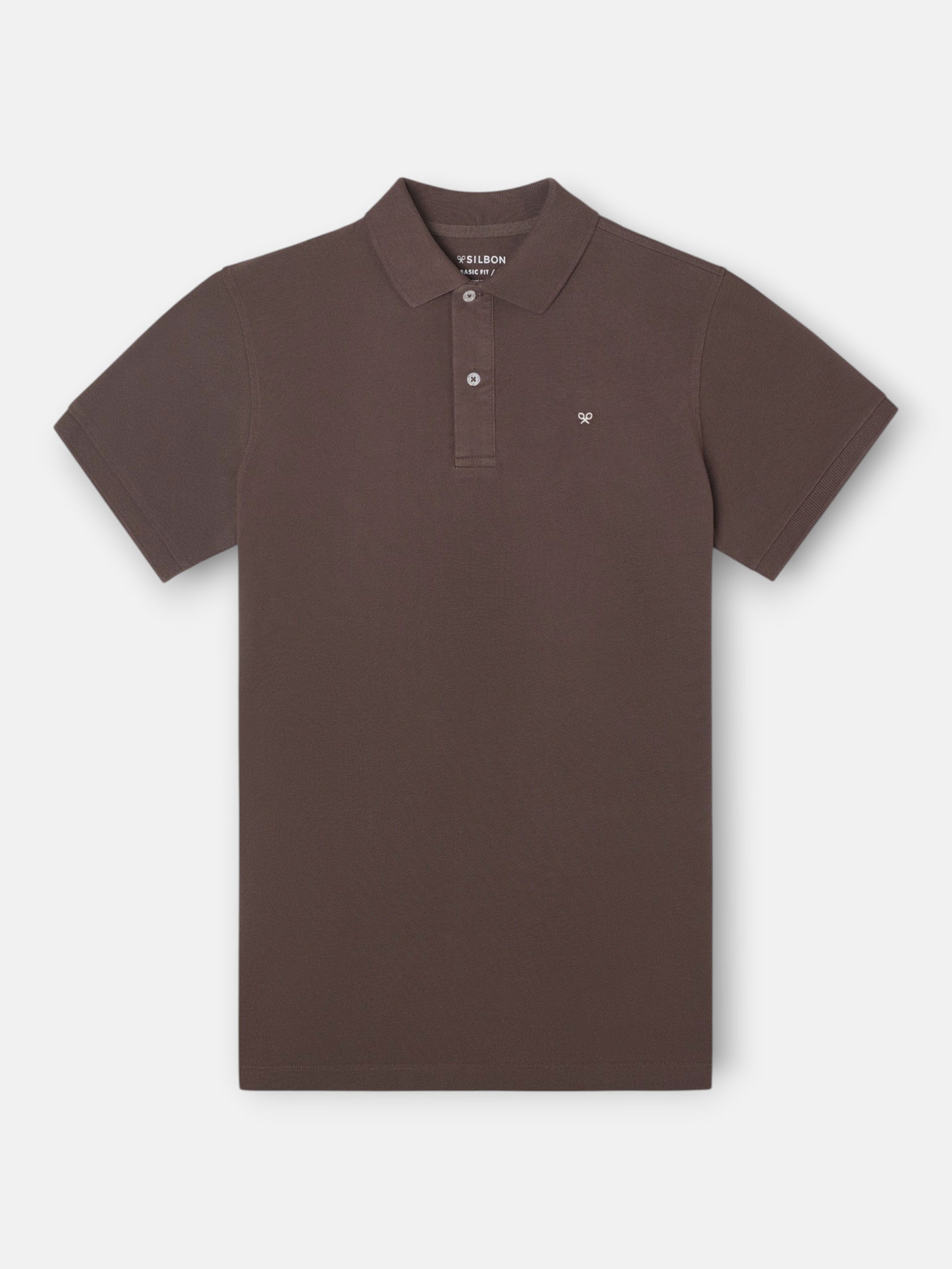 Polo manga corta marron