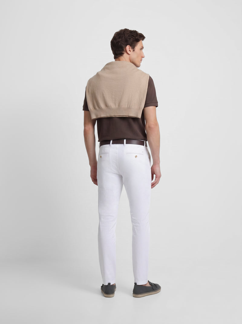 Short-sleeved brown polo