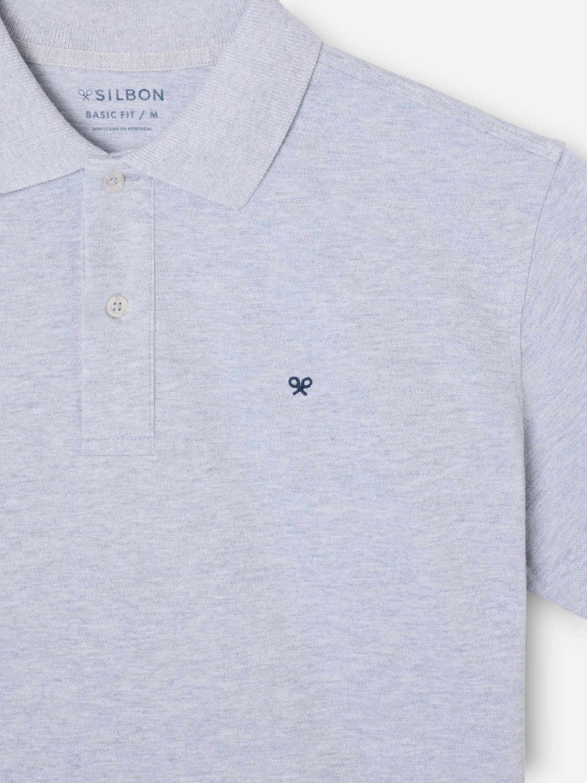 Polo manga corta gris