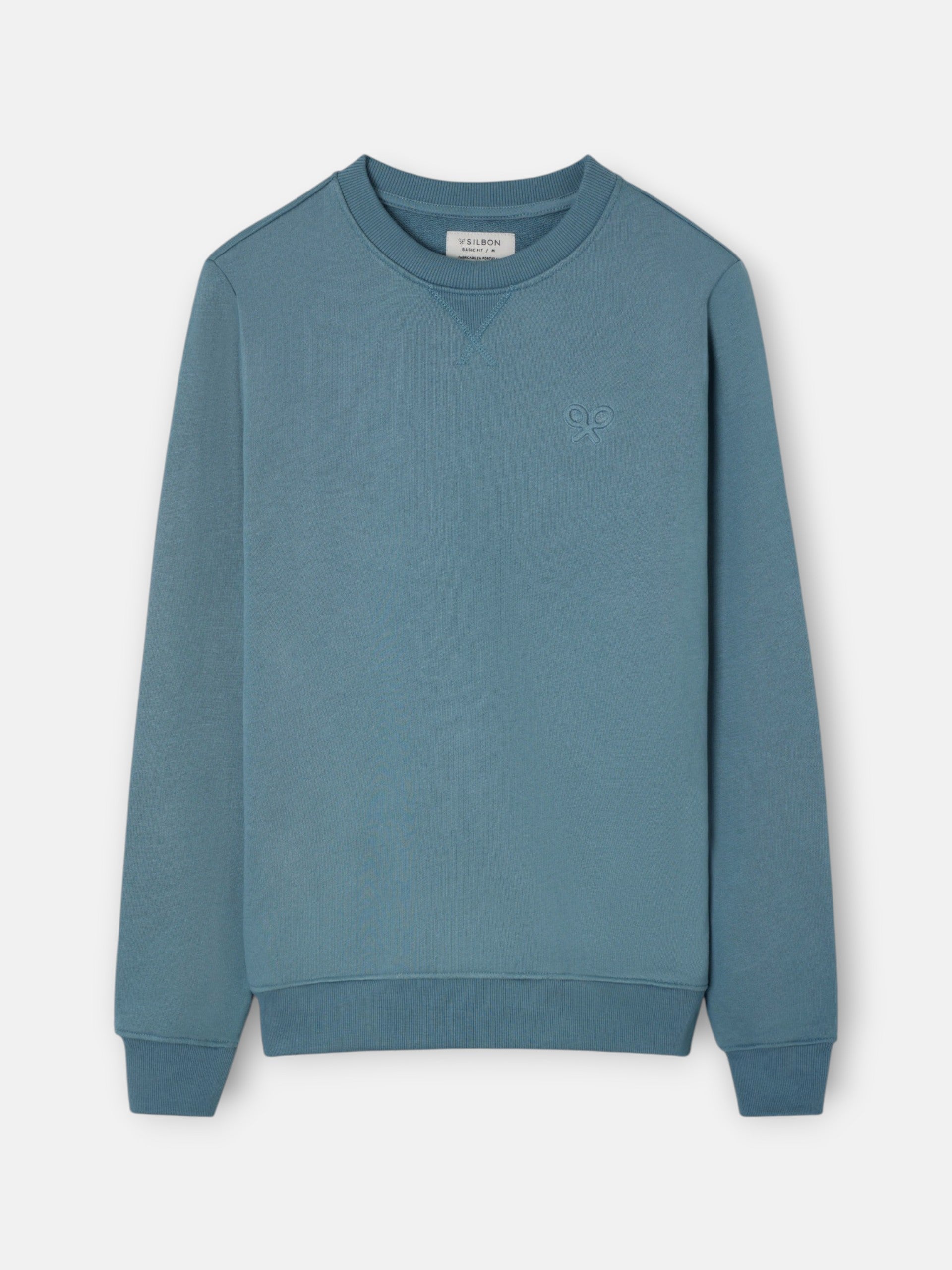 Petroleum embossed racket sweatshirt
