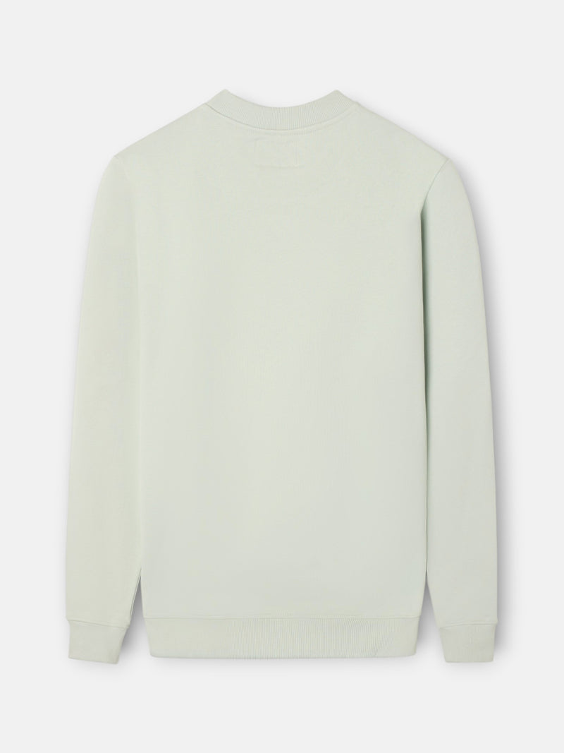 Plain sweatshirt with small terry logo in light green
