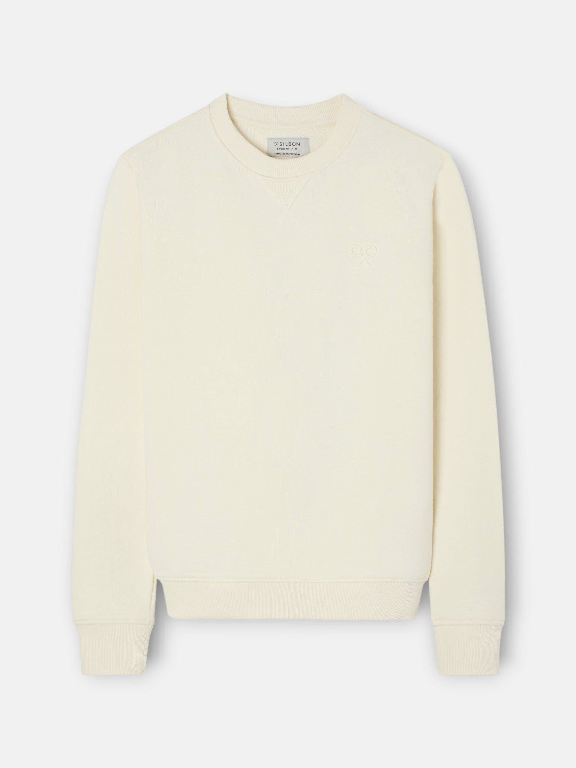 Sweatshirt raquete relevo creme