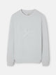 Sweatshirt clássica com logótipo em relevo cinzento claro