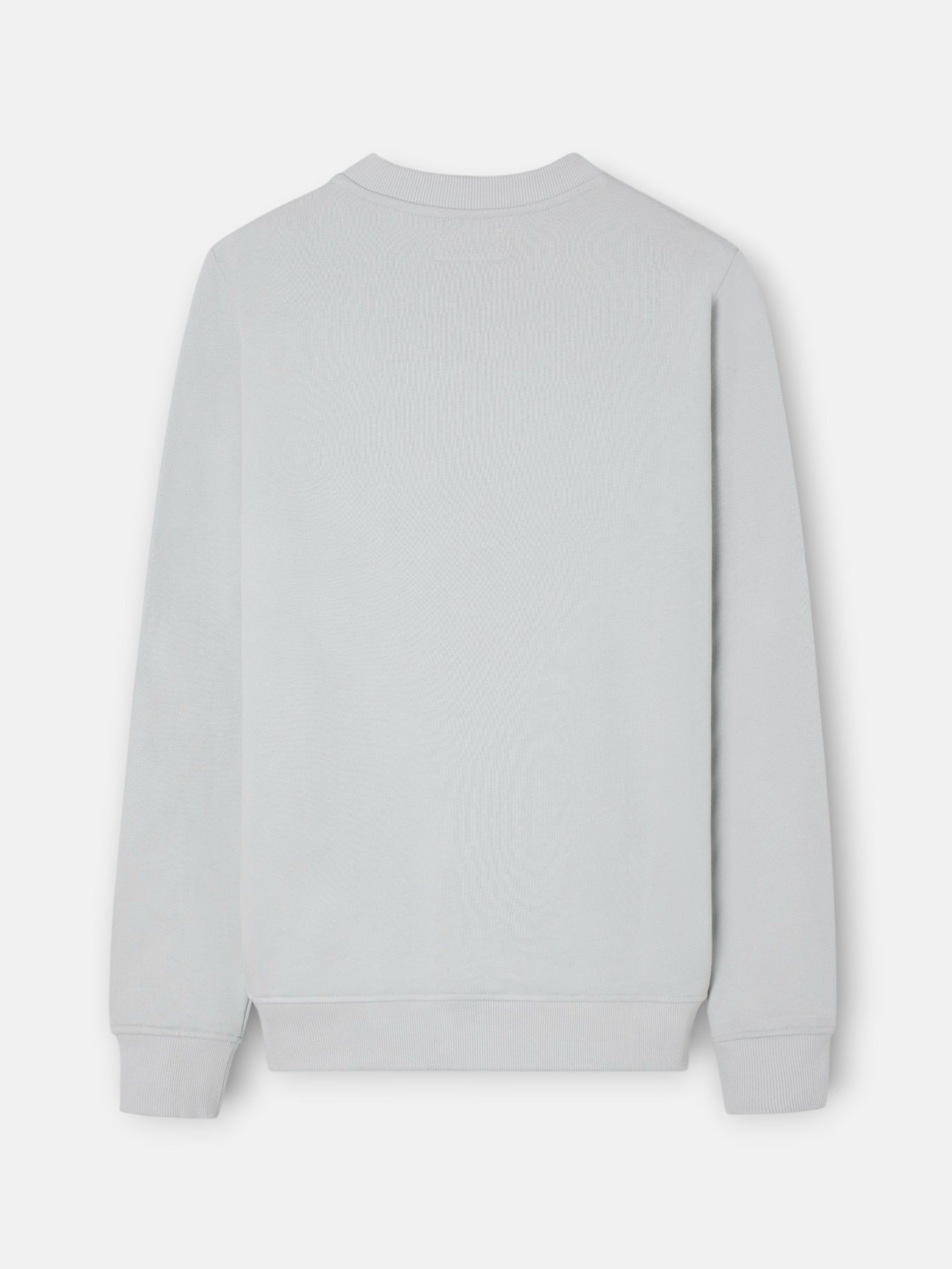 Sweatshirt clássica com logótipo em relevo cinzento claro