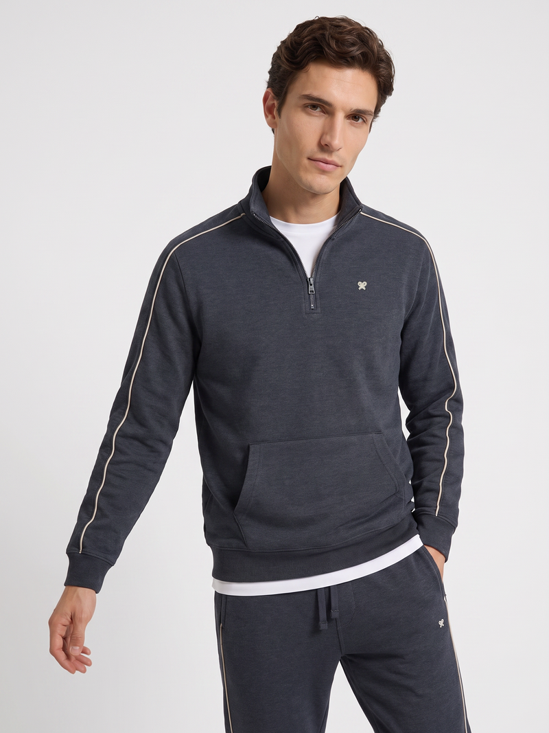 Sudadera chandal media cremallera sb gris