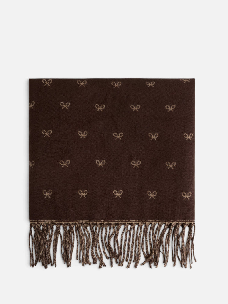 Brown rackets scarf