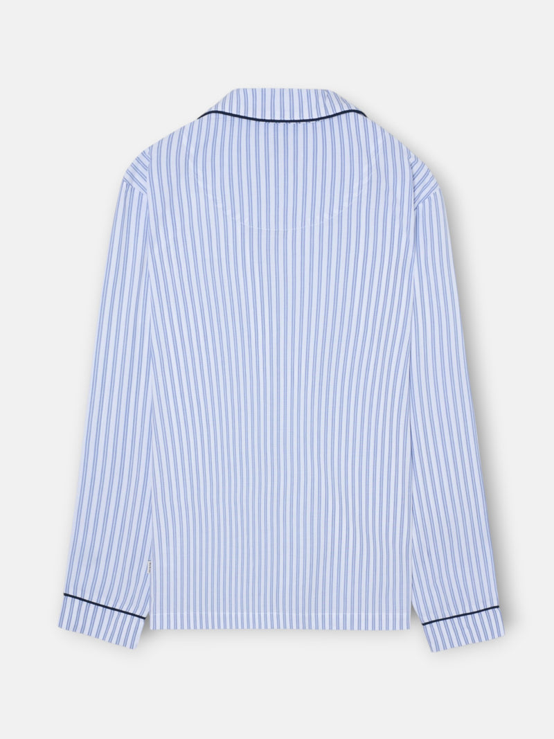 Pijama camisero rayas azul
