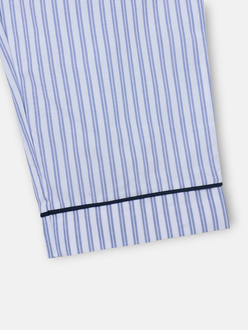 Pijama camisero rayas azul