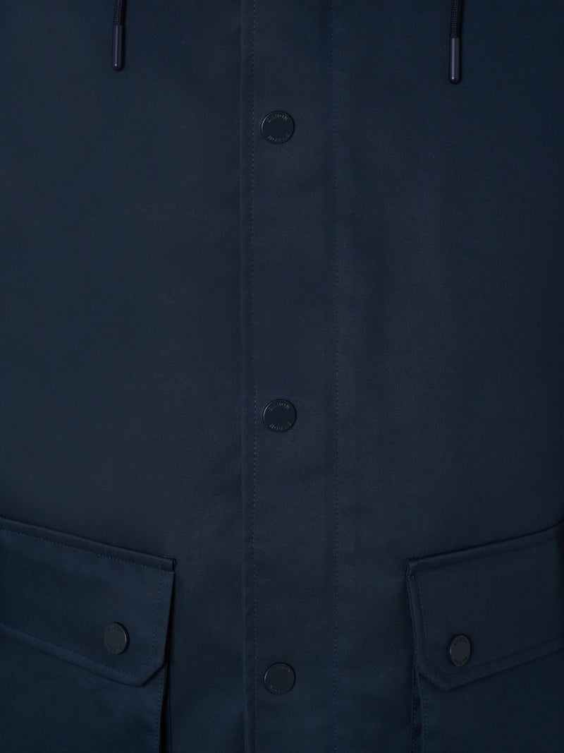Navy blue parka with pockets