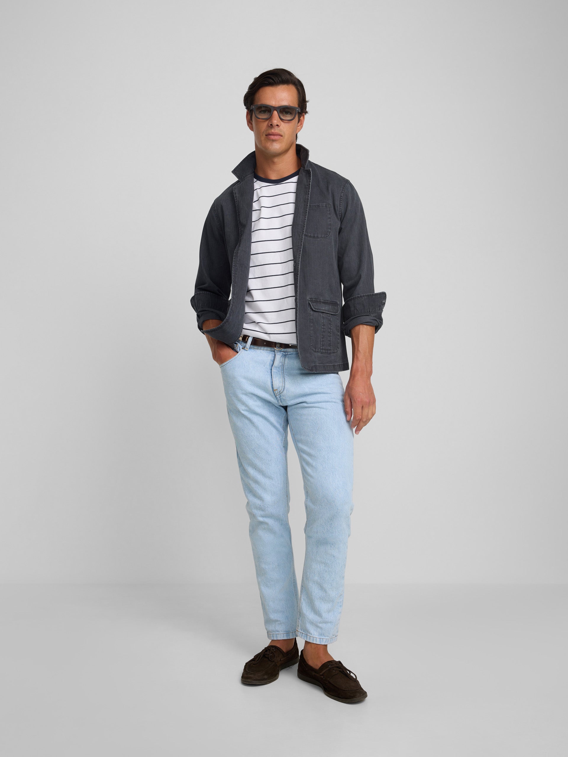 Semiblazer cruise espiga azul marino