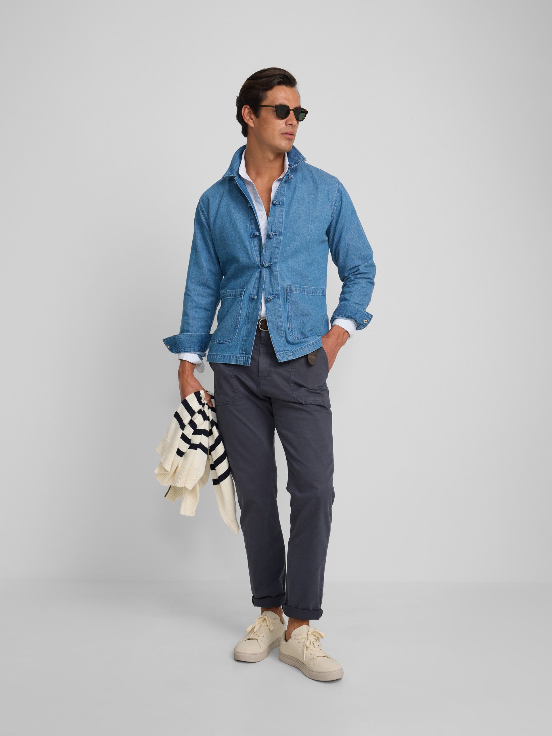 Sobrecamisa denim cruise ajustables azul