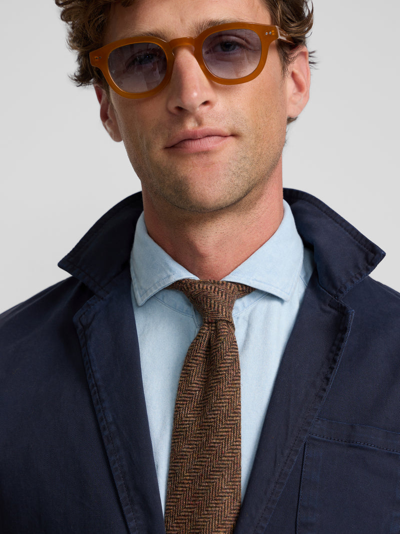 Navy blue semi-blazer