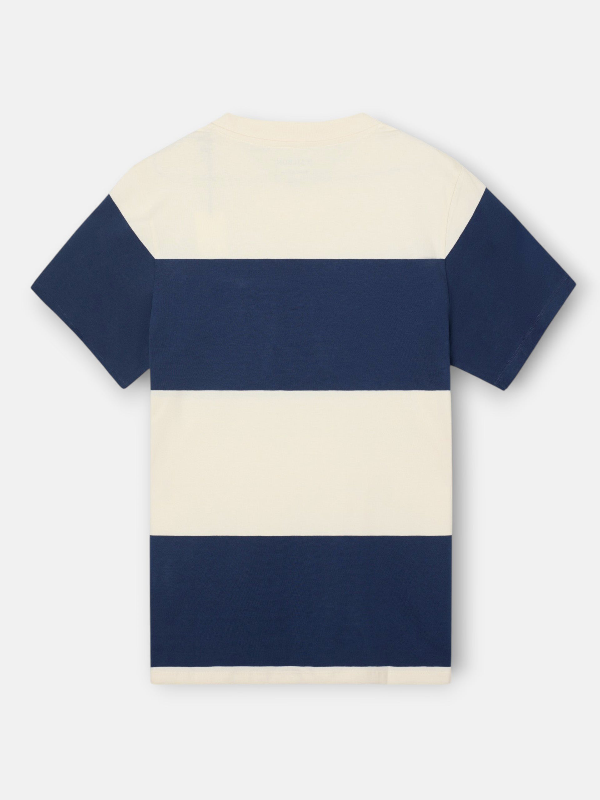 Camiseta raya ancha azul marino