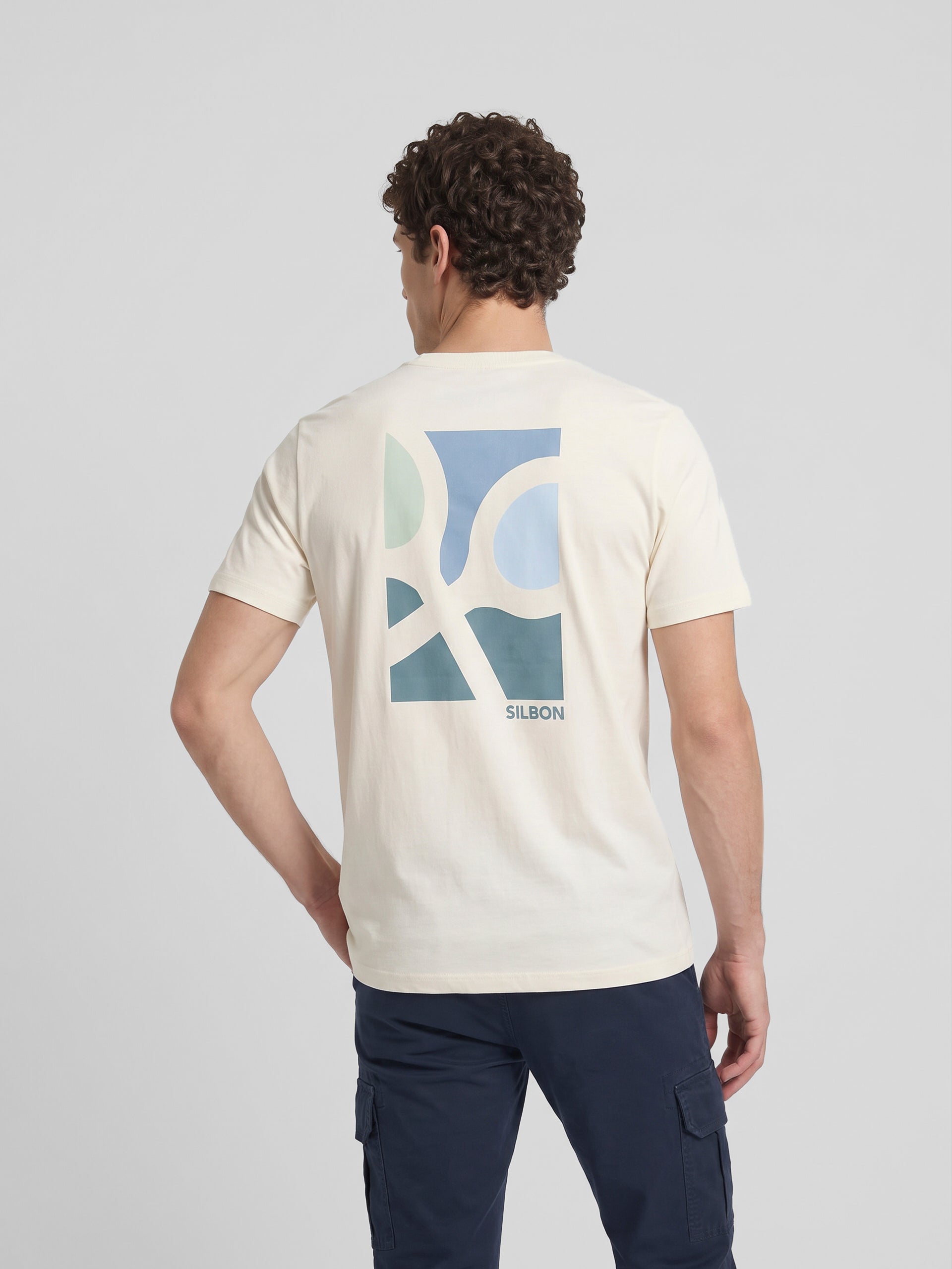 Camiseta poster raquetas crema