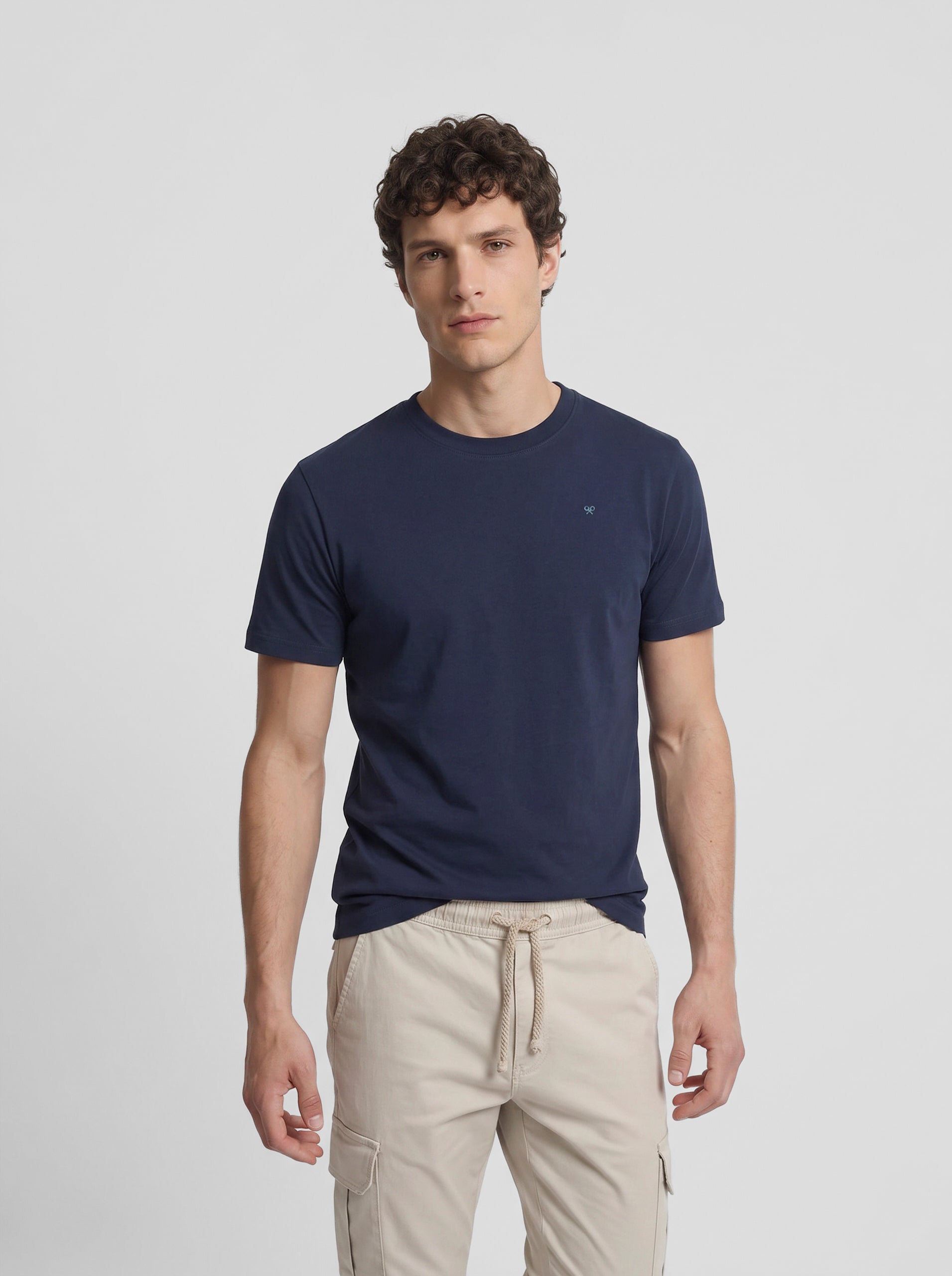 Navy blue rackets poster t-shirt
