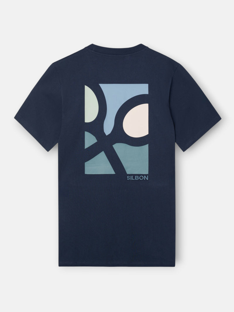 Camiseta poster raquetas azul marino