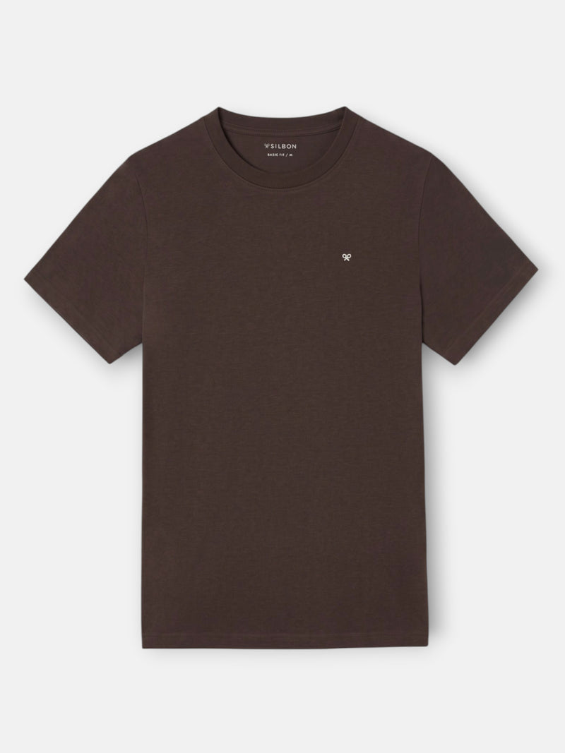 Camisola Silbon bordada castanha