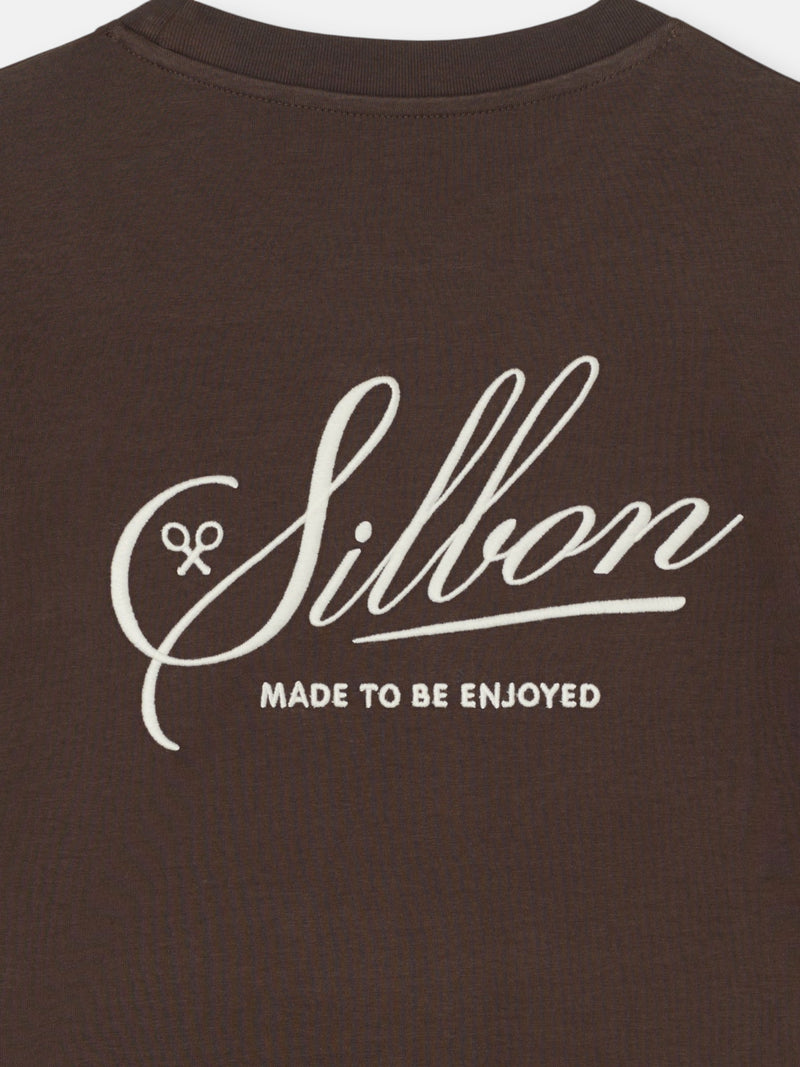 Camisola Silbon bordada castanha