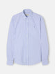 Camisa sport oxford risca bicolor azul marinho celeste