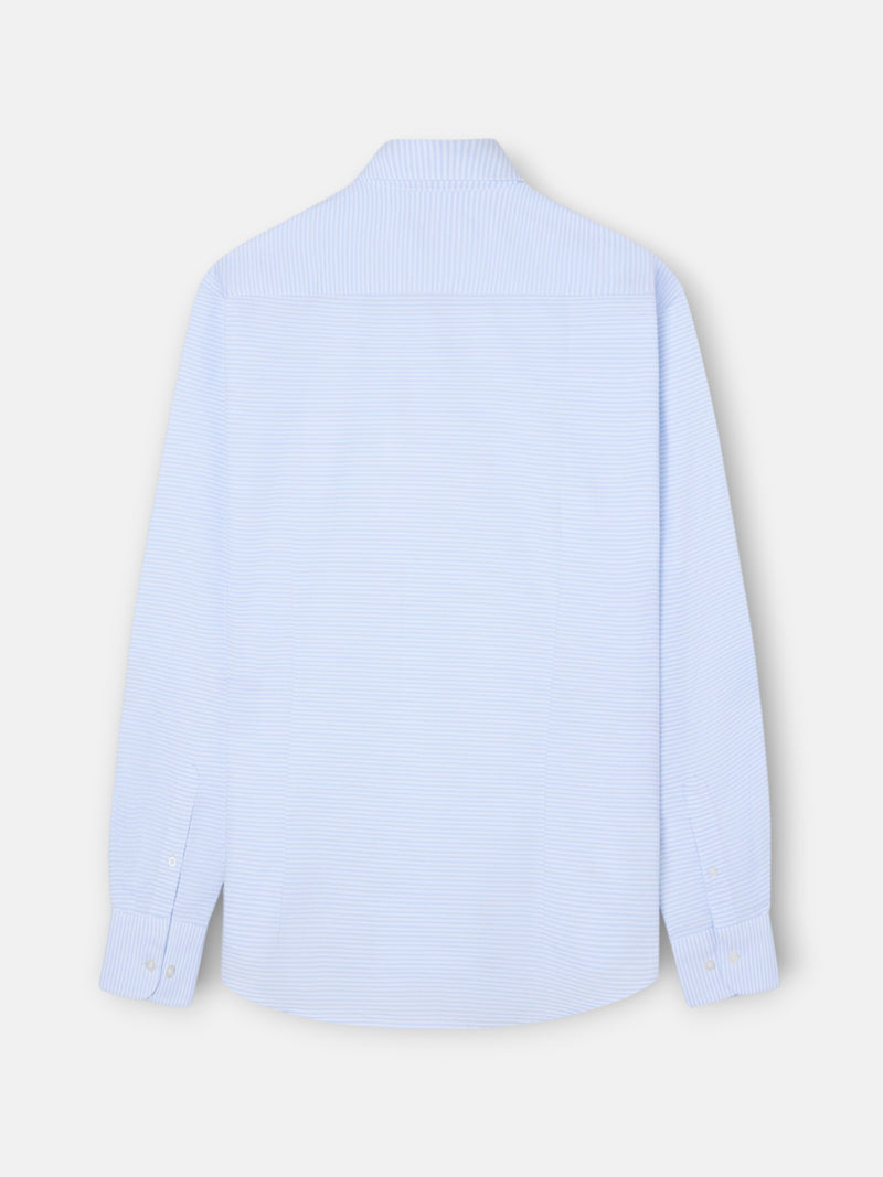 Light blue striped oxford sport shirt
