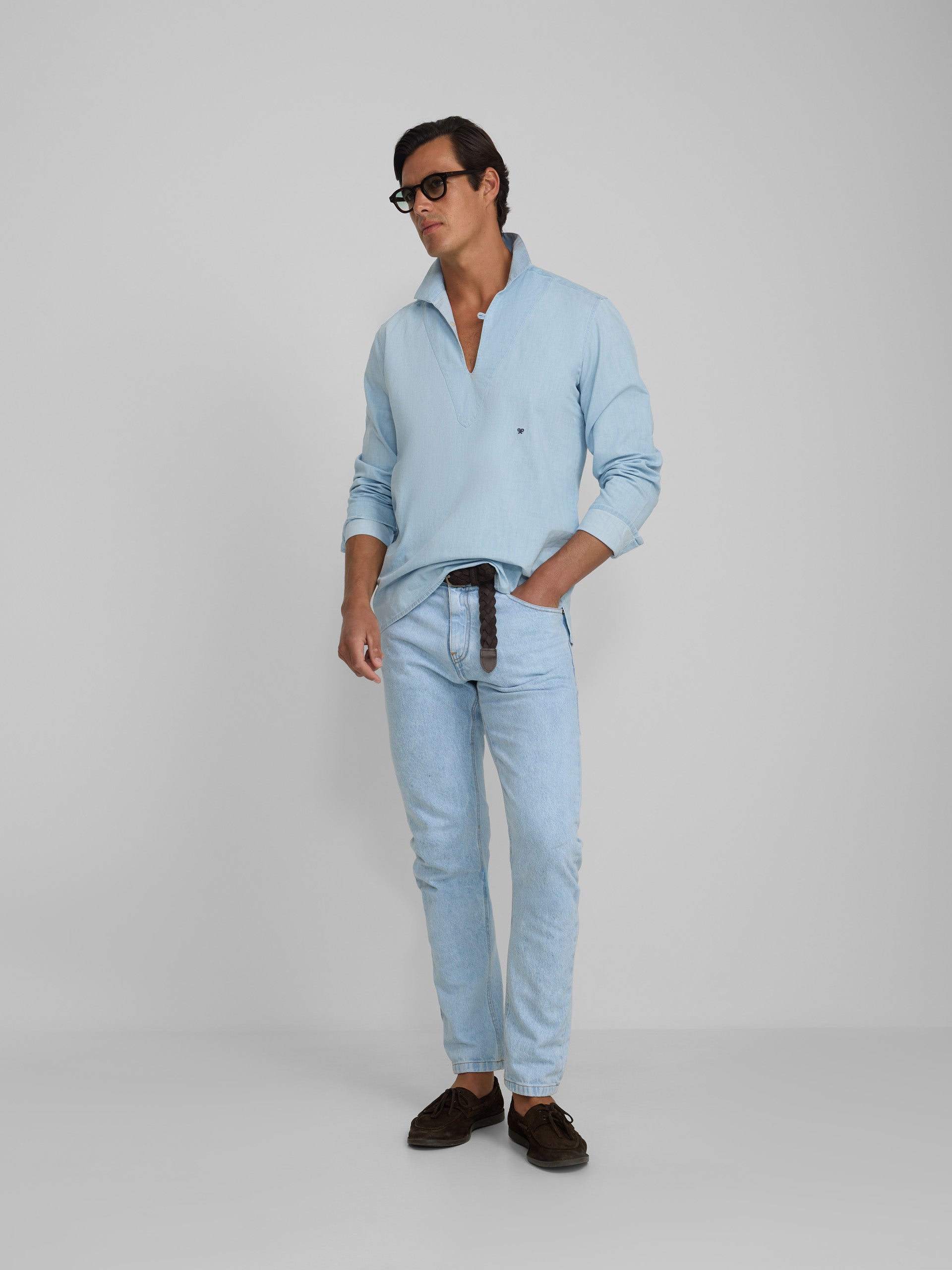Polera sport cruise denim azul medio