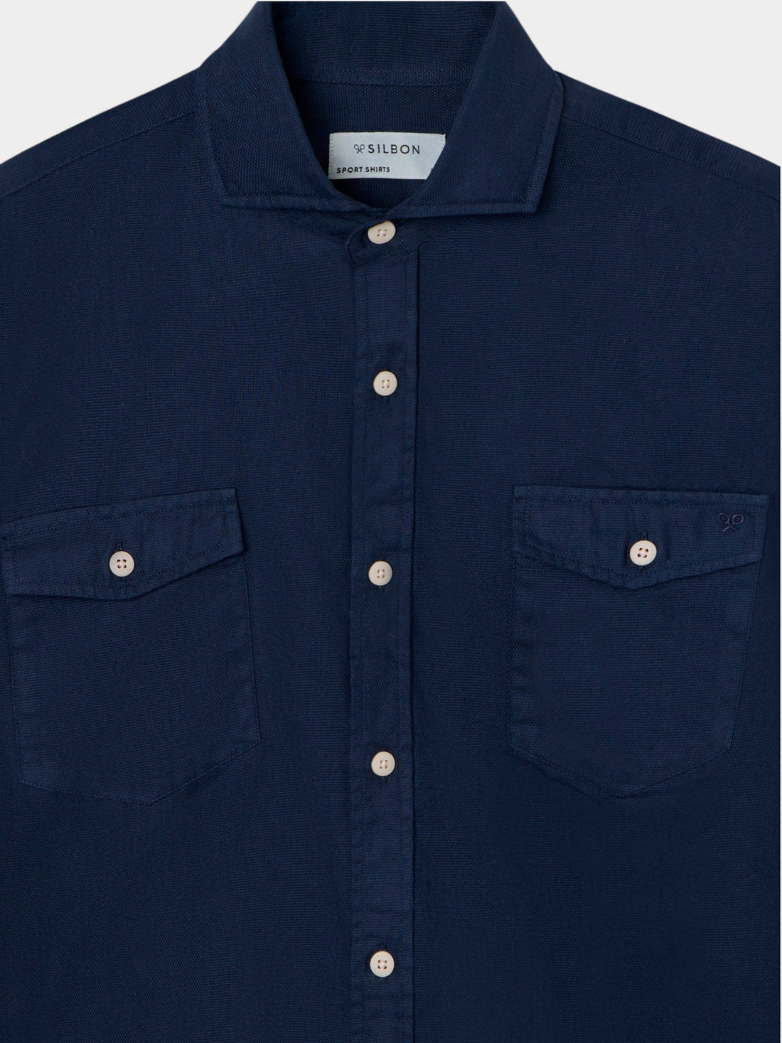 Camisa sport cruise bolsillos azul marino